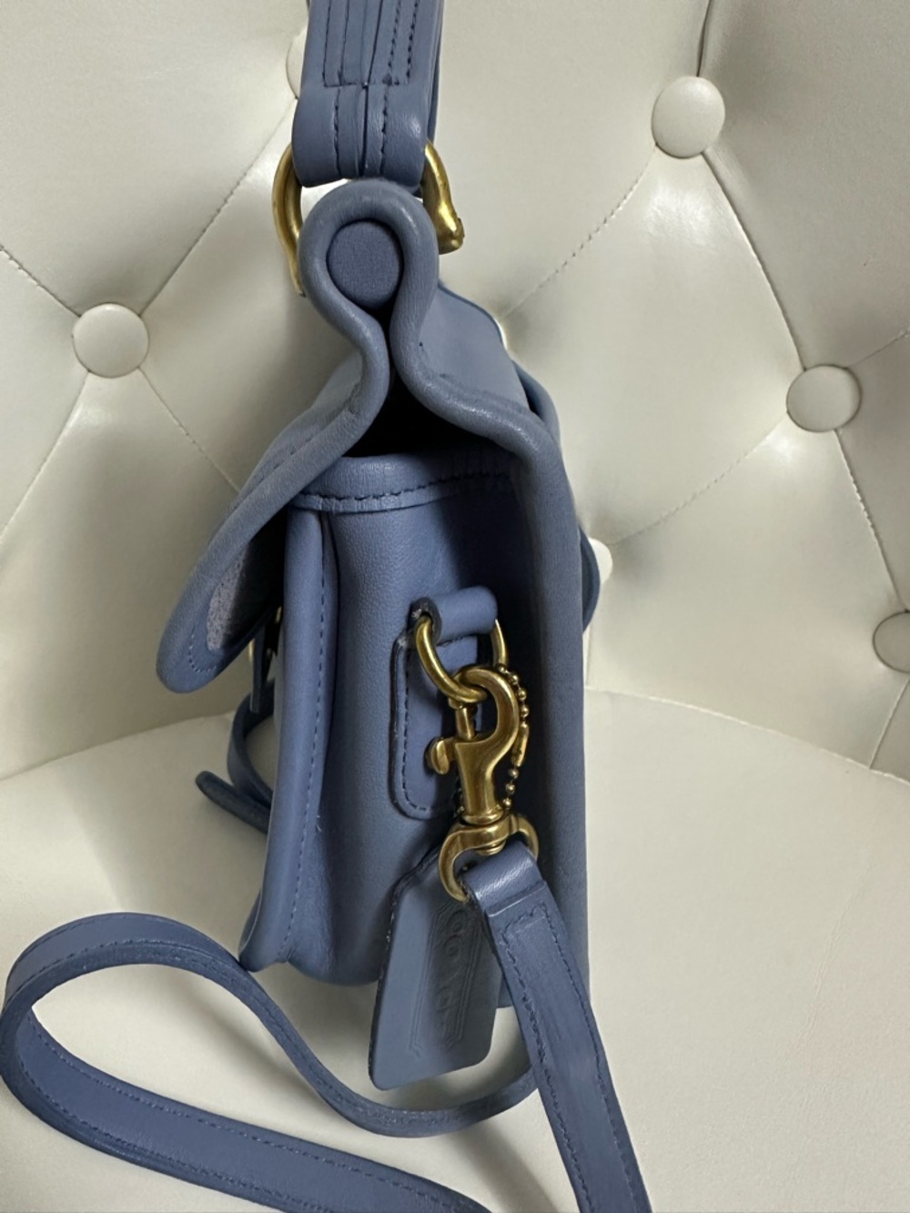 Vintage coach rare periwinkle Winnie bag - Picture 3 of 8